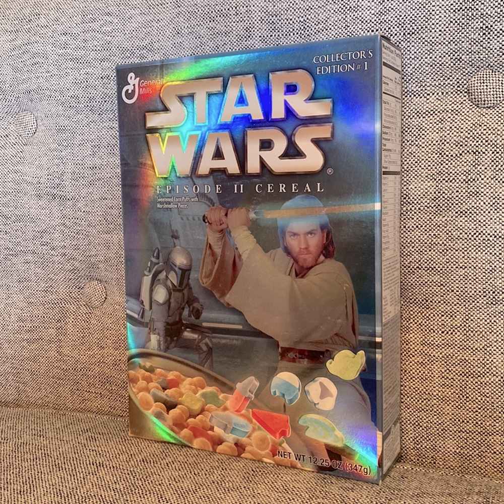 Collectors Edition #1 Holographic Star Wars Cereal Box unopened Episode 2